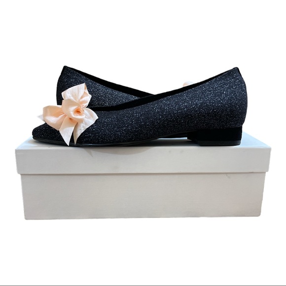 Seven All Around No.3 Ballerina Flats Shoes Black Sparkle Beau Collection - Picture 5 of 11